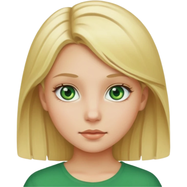 Girl blonde Green eyes emoji