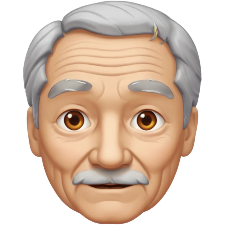 gray metal painted grandpa emoji