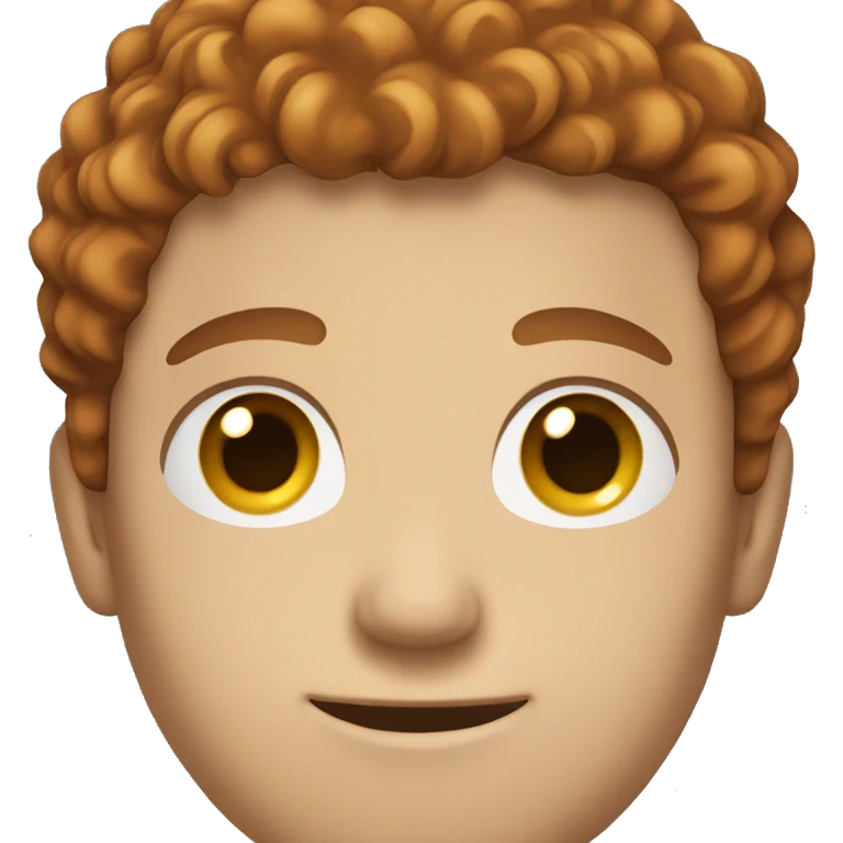 guy with curly red ish brown hair white guy emoji