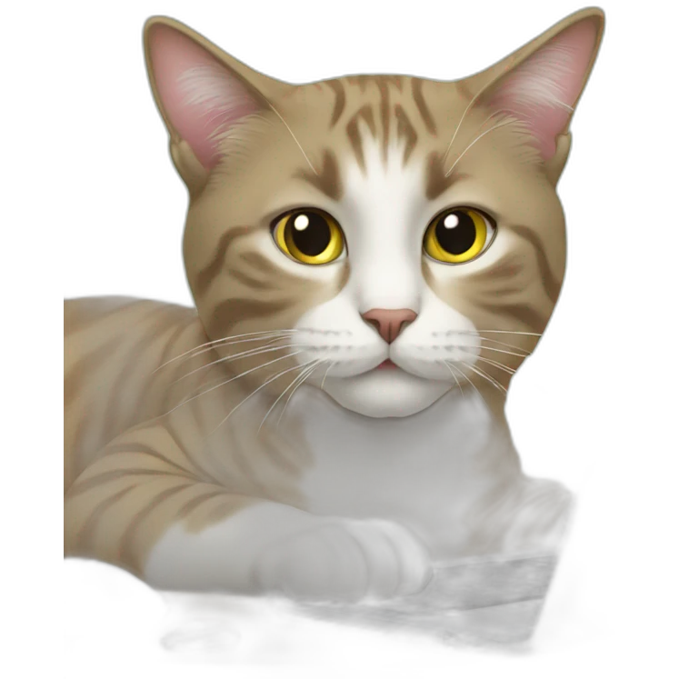 cat with computer emoji