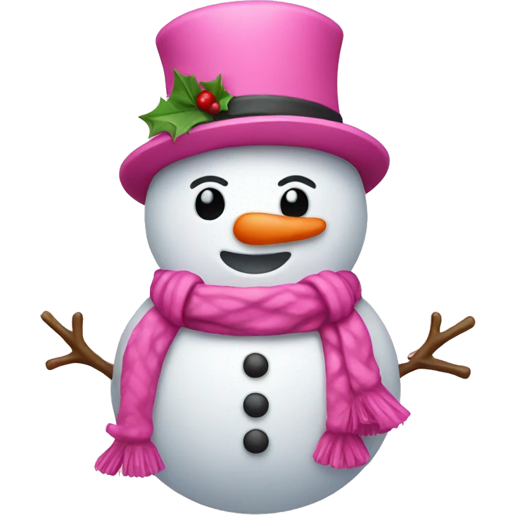 pink snowman emoji