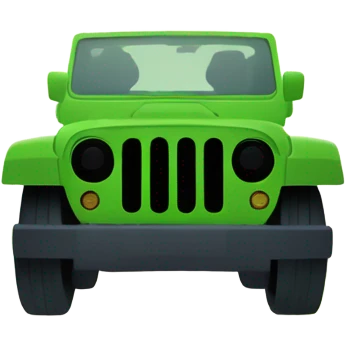 jeep passing through the forest tree emoji