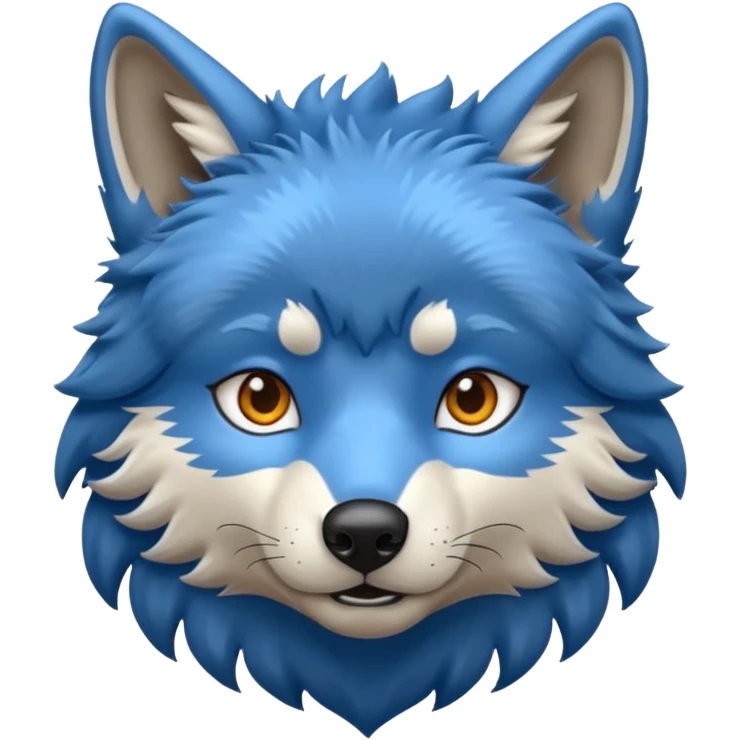 Blue colored wolf 🐺  emoji