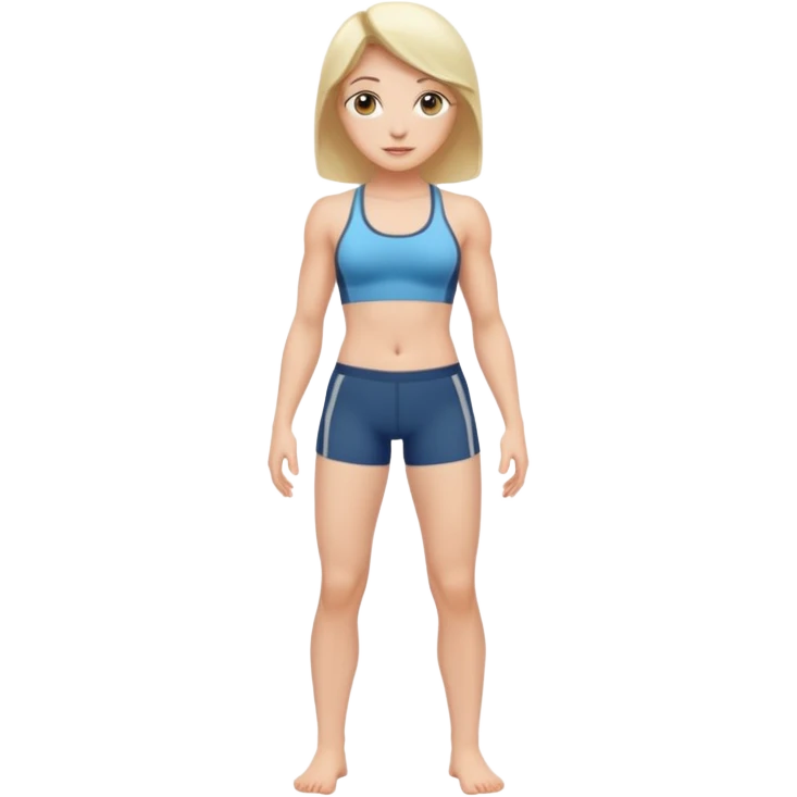 Shirtless female, full body emoji