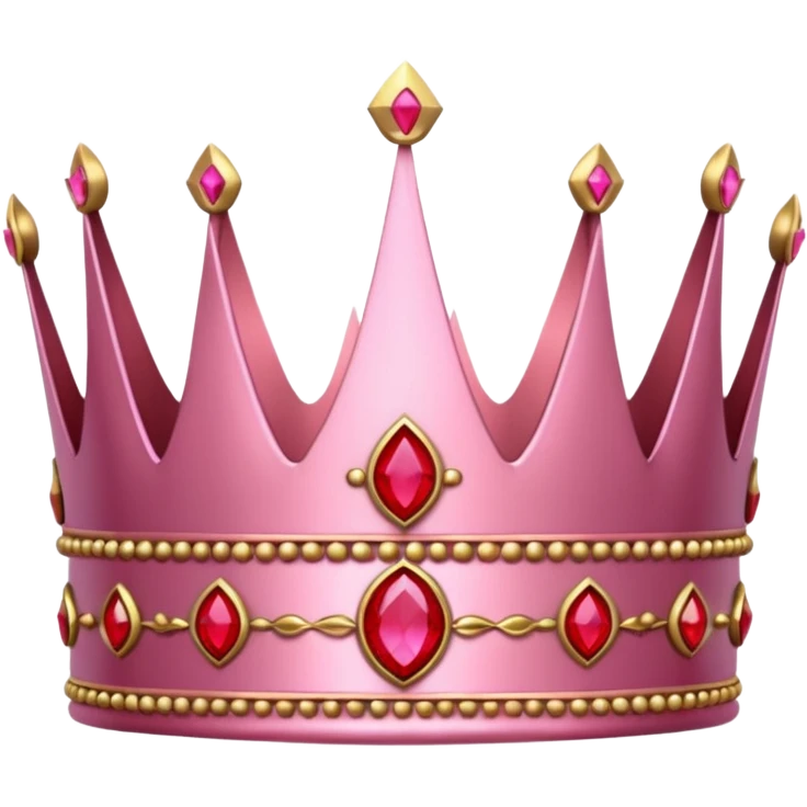 pink crown with red gems emoji