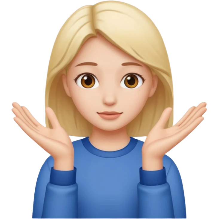 Make a girl do 🤏🏻 with her hands emoji