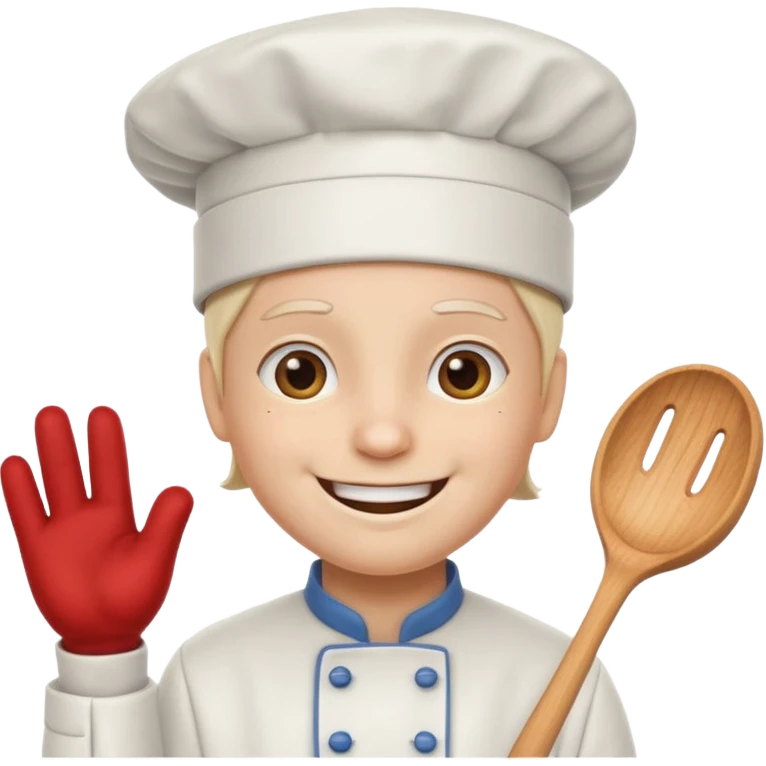 funny character with cook hat no human emoji