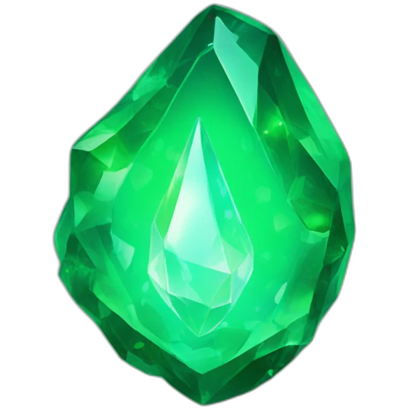 uranium glowing green crystal emoji