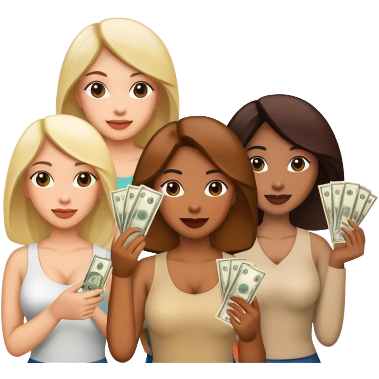 Women holding money  emoji
