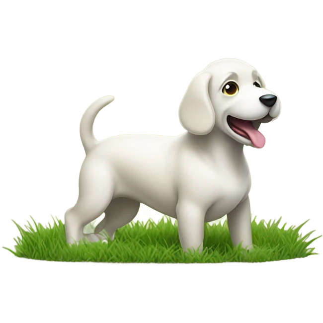 Dog taking a dump emoji