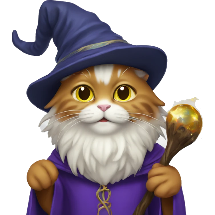 Cat wizard emoji