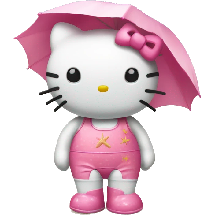 Hello kitty on the beach emoji