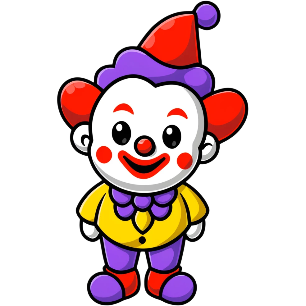bright clown emoji