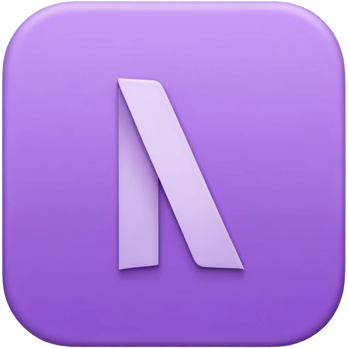 Netflix aesthetic "N" logo in pastel purple emoji