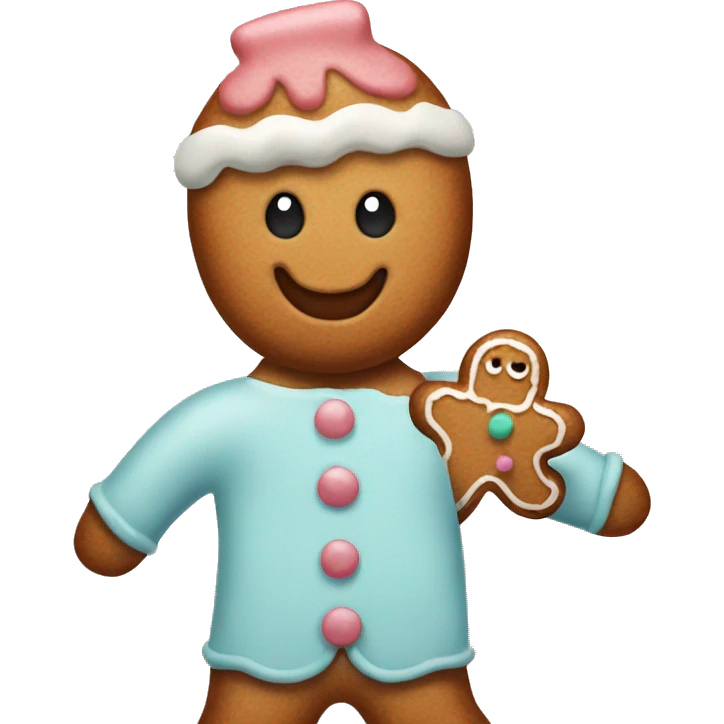 Pastel gingerbread man emoji