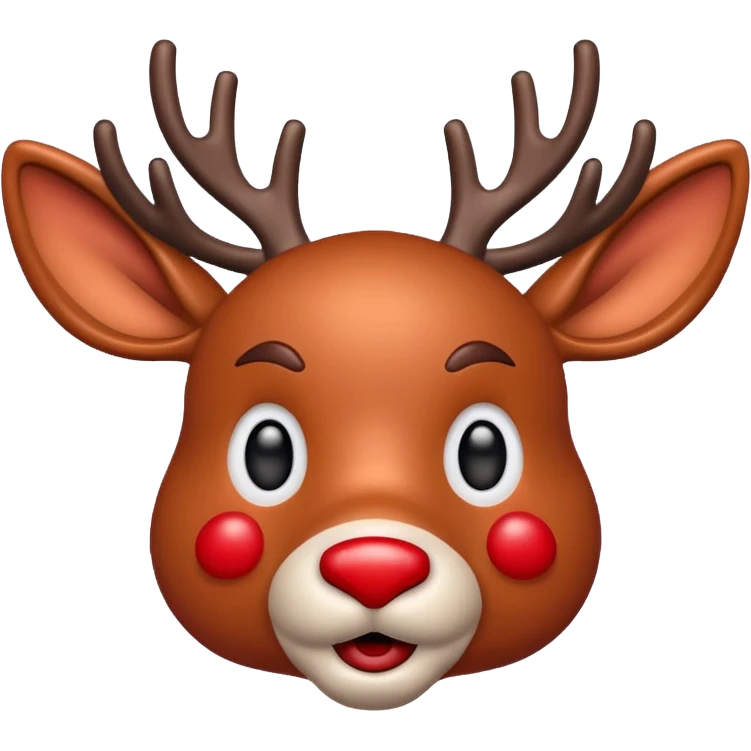 Rudolph with red nose  emoji