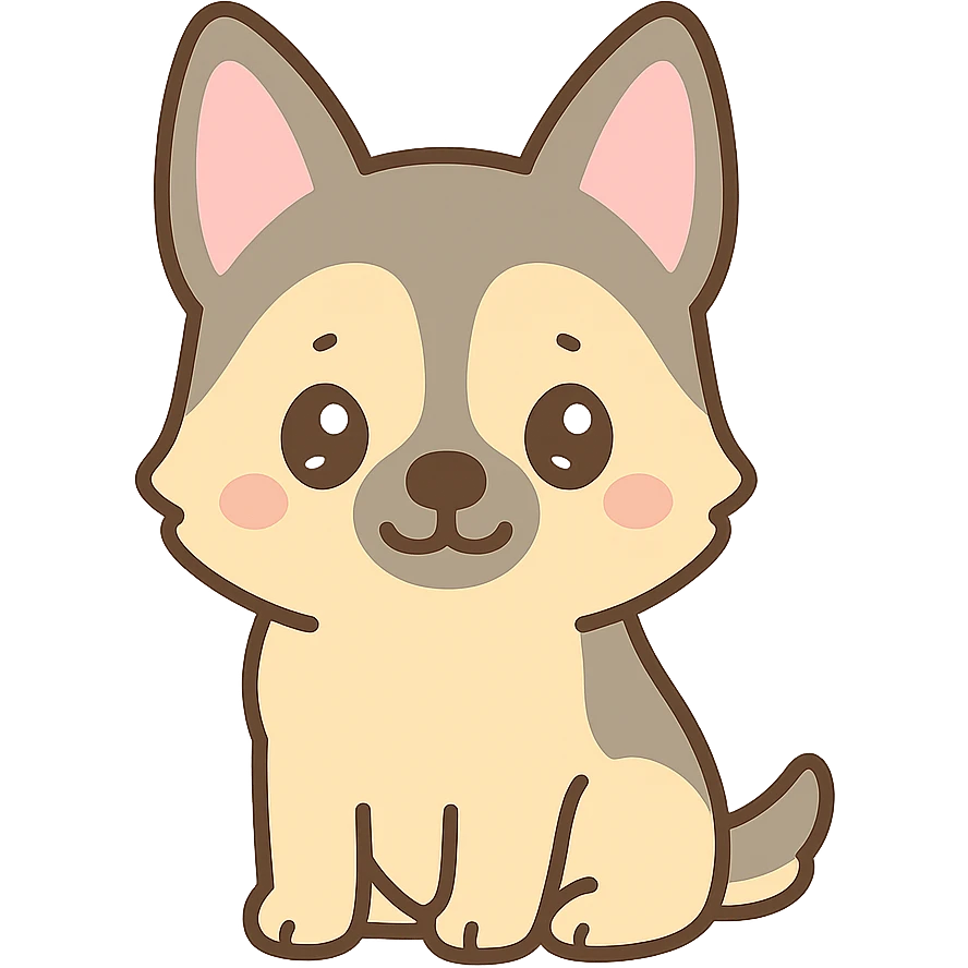 German shepherd dog emoji