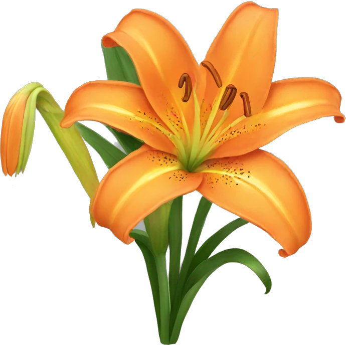 An orange Lilly flower  emoji