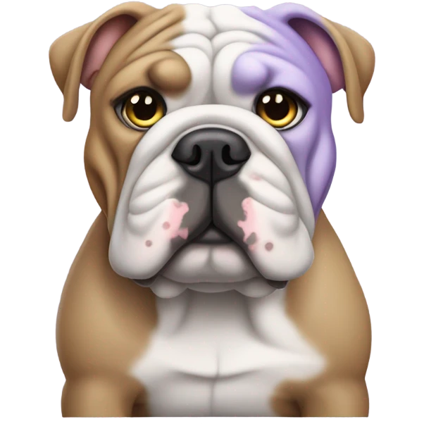 Lilac English bulldog  emoji