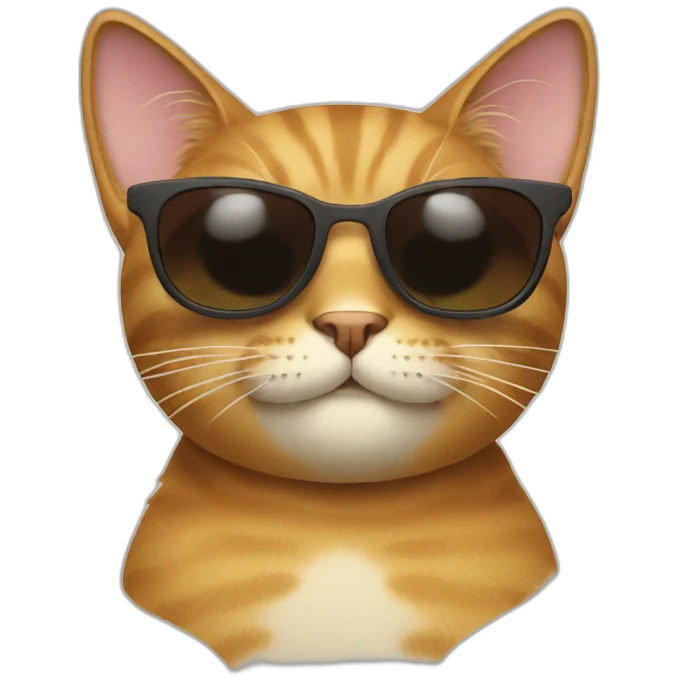 Cat with sunglasses emoji