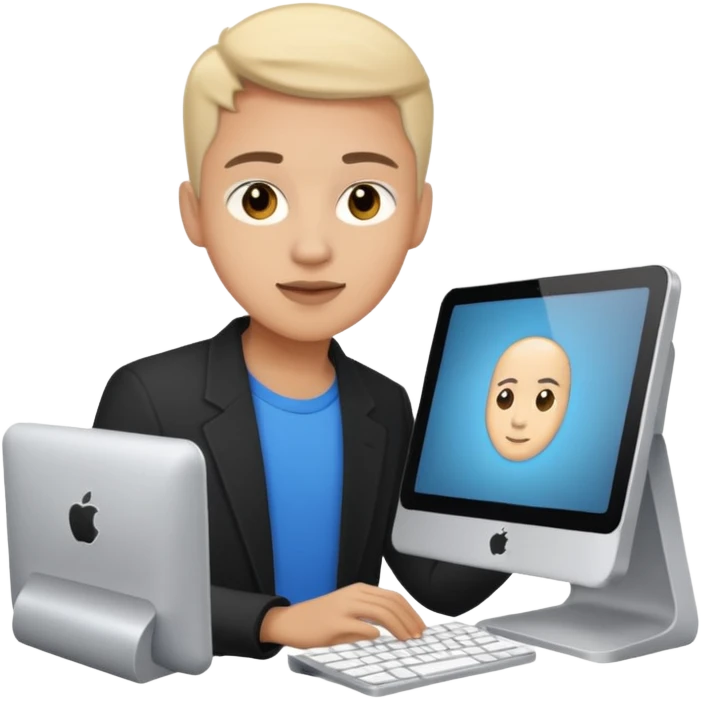 designer with a computer emoji