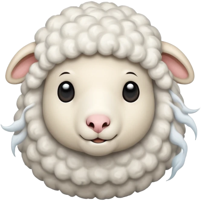 sheep with thunder emoji