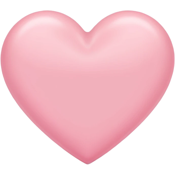Light baby pink heart with no face emoji