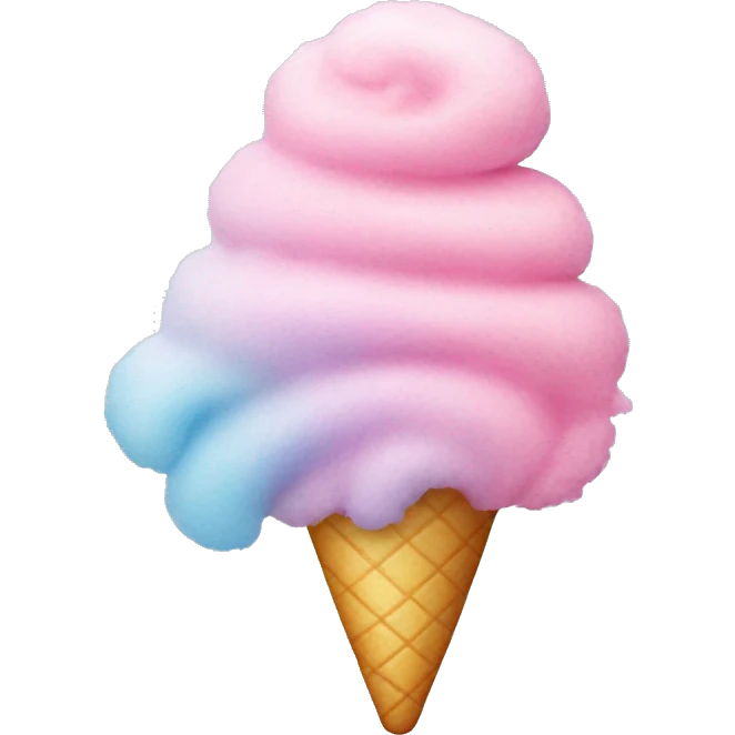 Rainbow cotton candy emoji
