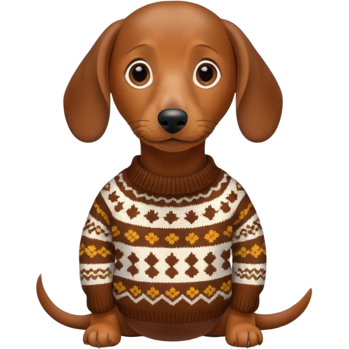 Dachshund wearing a sweater emoji