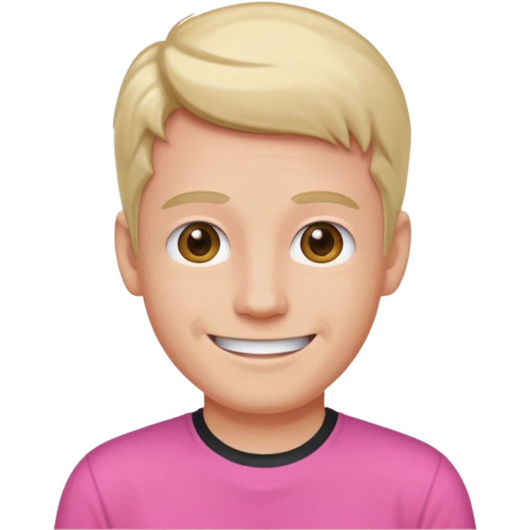 Barbie doll Ken Head pink t-shirt emoji