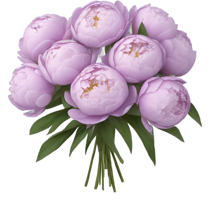 Light purple peonies bouquet  emoji