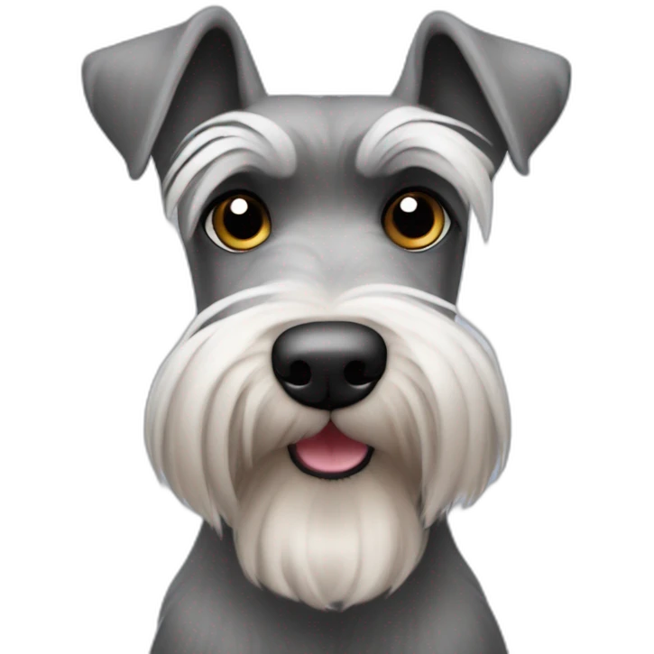 Schnauzer avec des cœurs dans la yeux  emoji