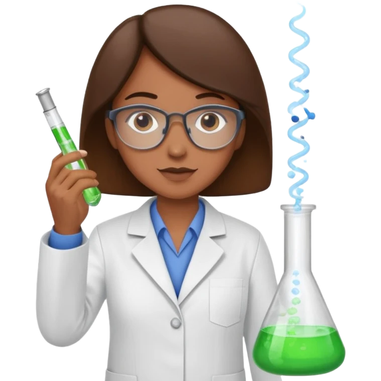 chemistry lab with teacher emoji
