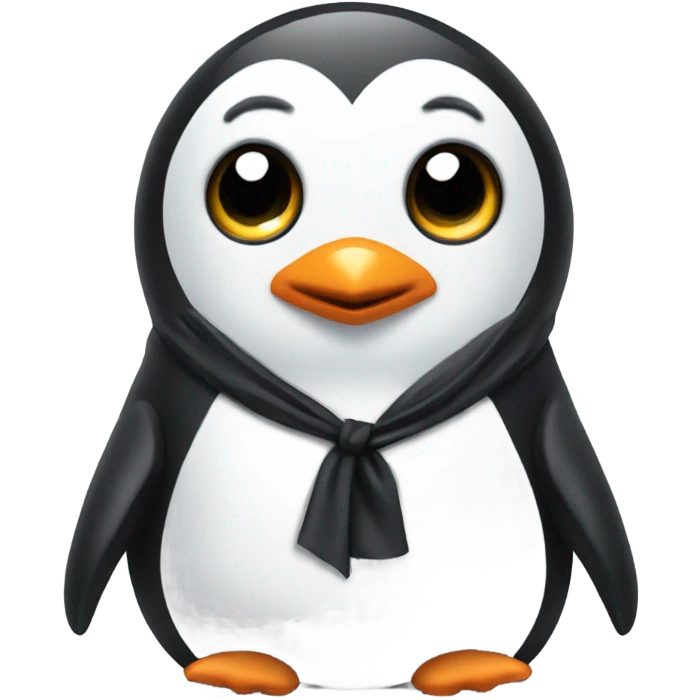 Penguin with goatee and underwear emoji