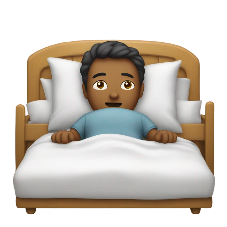 Me lying in a bed emoji