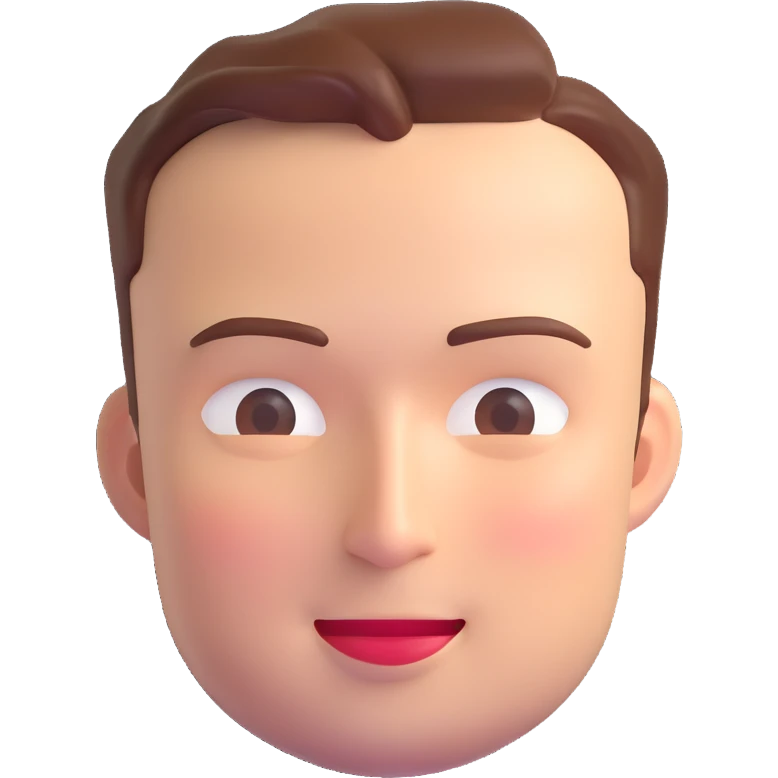Elon Musk simple portrait 3D emoji style emoji