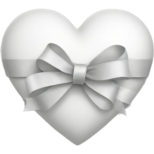 White heart with ribbon emoji