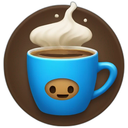 coffee in a blue cup emoji
