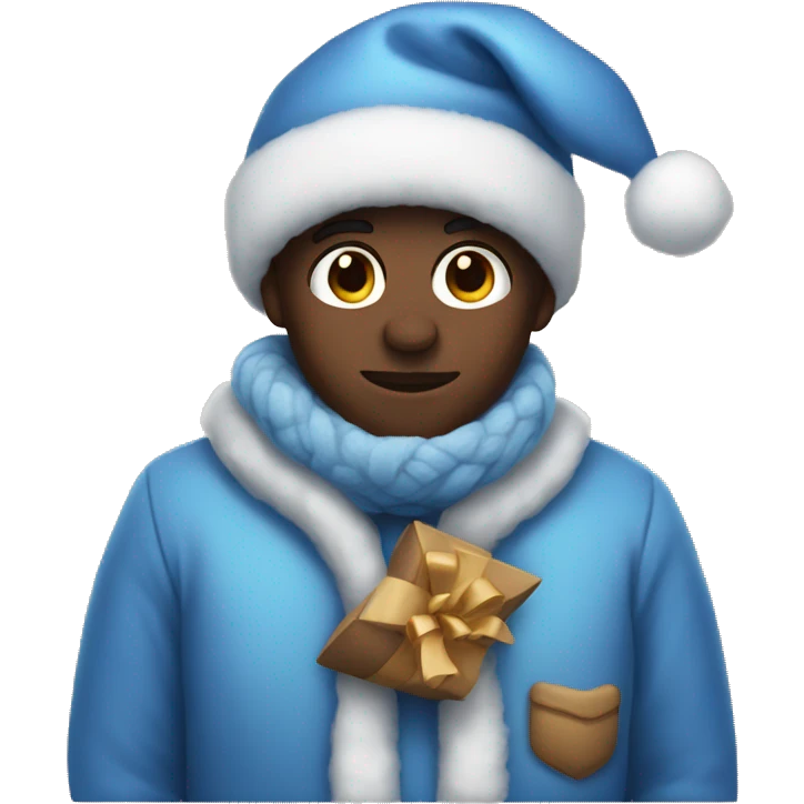 Blue cozy Christmas  emoji