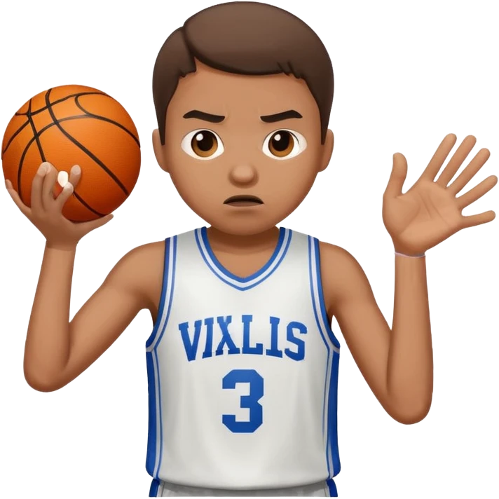 a person shooting a basketball and missing emoji