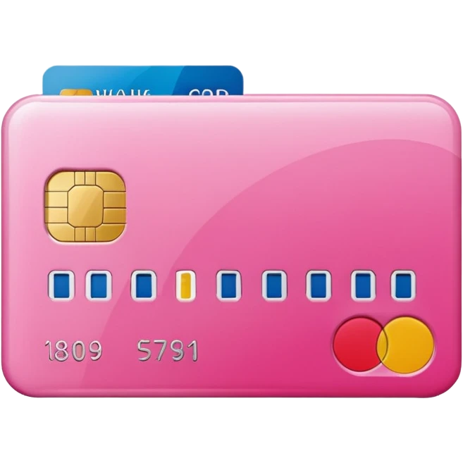 mix pink and white bank and credit card emoji