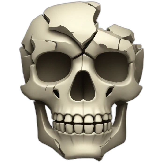 fragmented-skull emoji