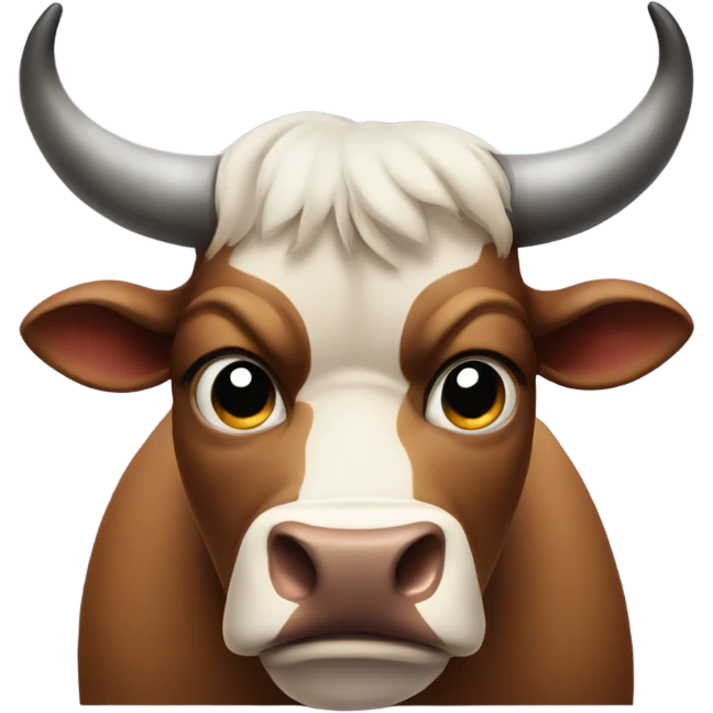 Bull frowning emoji