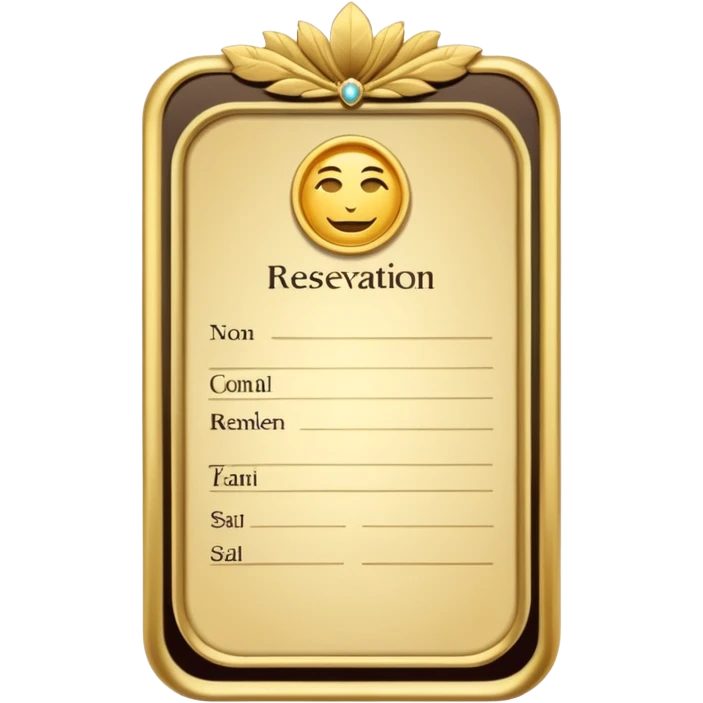 make a reservation emoji