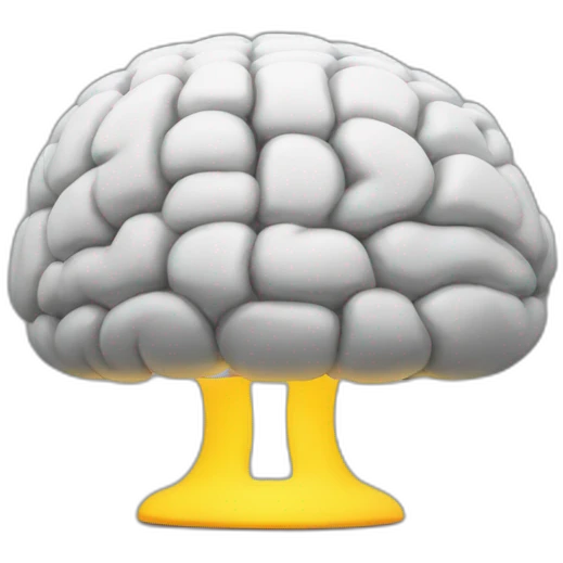 A brain-shaped lamp emoji