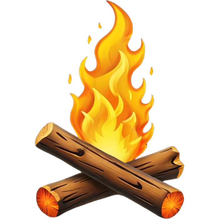 wood fire stick  emoji