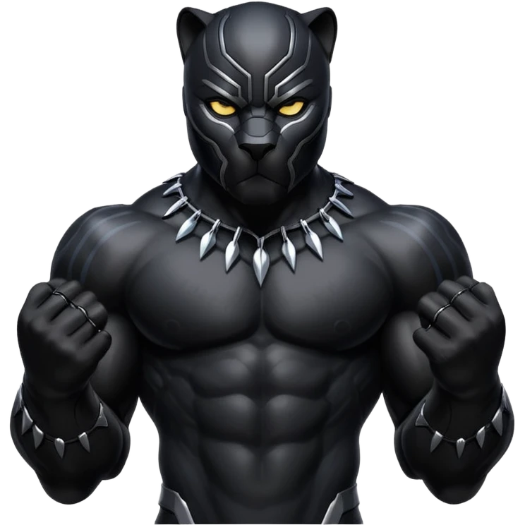 With its original colour Black panther  emoji