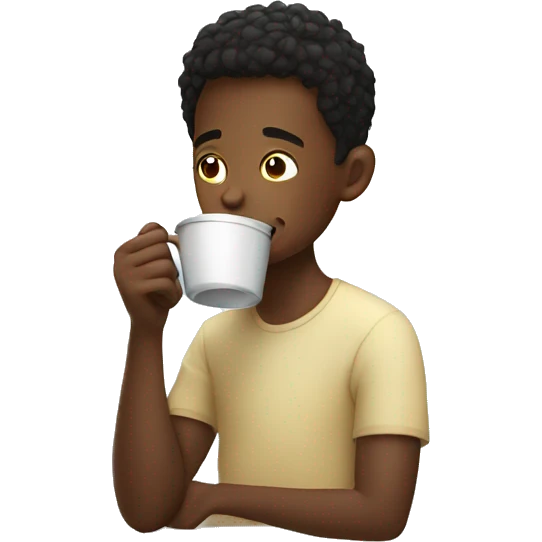 boy drinking Mate tea emoji
