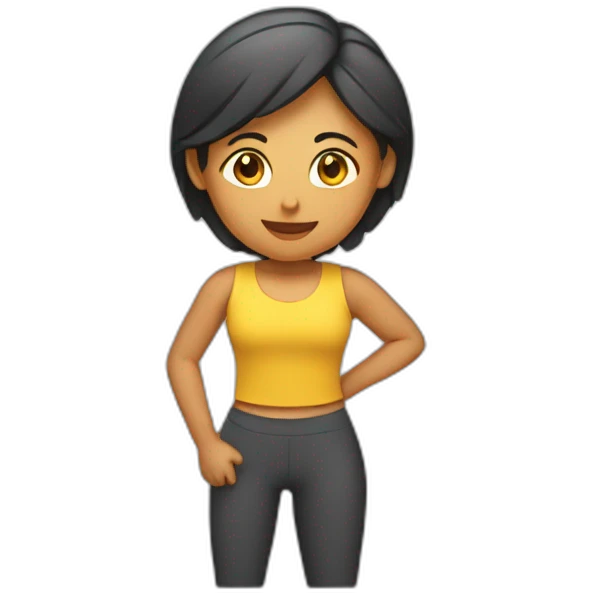 mujer doing excersice emoji