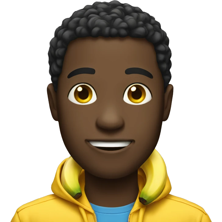 Black dude with banana emoji